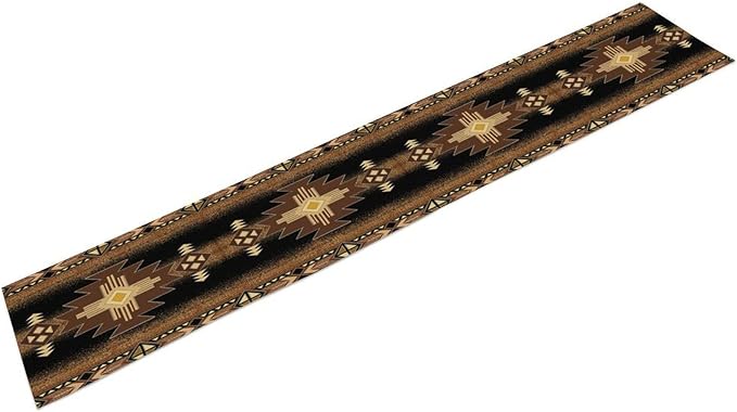 Aztec Table Runner Southwestern Native Vintage Geometric Pattern Table Runner Retro Country Table Dinner Decoration 13x36 Inch
