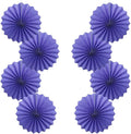Purple Party Decorations,Purple Bridal Shower Decorations,Halloween Decor Events Accessories,Retirement Decorations Paper Fans Bulk 12in,Anniversary Decorations for Party 30 Color DIY Set(Purple)