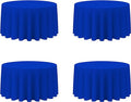 BRILLMAX 4 Pack Royal Blue Round Tablecloths 120 Inch - Circle Bulk Linen Polyester Fabric Washable Table Cloth Cover for Wedding Reception Banquet Birthday Party Buffet Restaurant