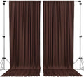 AK TRADING CO. 10 feet x 8 feet IFR Polyester Backdrop Drapes Curtains Panels with Rod Pockets - Wedding Ceremony Party Home Window Decorations - Brown