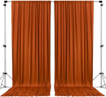 AK TRADING CO. 10 feet x 10 feet Rust IFR Polyester Backdrop Drapes Curtains Panels with Rod Pockets - Wedding Ceremony Party Home Window Decorations