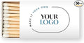 Weddingstar Matchboxes Stickers for Corporate Gift - Your Business Logo - Pack of 50 Pink