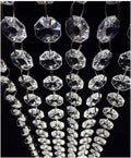 WAZHRMGHG Clear Acrylic Crystal Garland Strands Hanging Chandelier Bead Chain Ornament String Decorations for Chandelier Christmas Tree Wedding Party Celebration (33FT(10M))