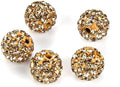100pcs Adabele Grade A Suncatcher Crystal Rhinestone Pave Loose Beads 8mm Crystal Golden Shadow Polymer Clay Disco Ball Spacers Compatible with Shamballa All Craft Jewelry Making DB8-28