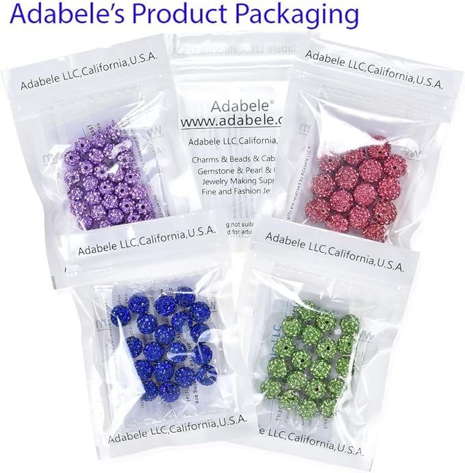 25pcs Adabele Grade A Suncatcher Crystal Rhinestone Pave Loose Beads 10mm Light Siam Red Polymer Clay Disco Ball Spacers Compatible with Shamballa All Craft Jewelry Making DB10-6