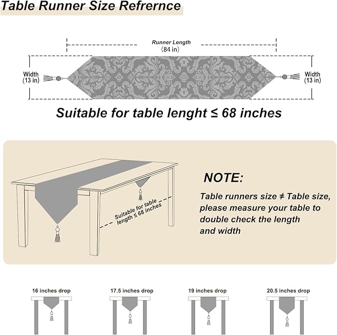 Sophisticated Jacquard Dark Brown Chenille Table Runner with Bling Gold Embroidered 13x84 inches