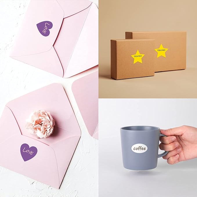 Custom Stickers Personalized Labels - Customized Stickers with Any Design Image Logo Text,Custom Thank You Label Stickers,Custom Stickers for Business Logo,100 Labels (Scalloped,3"x3")