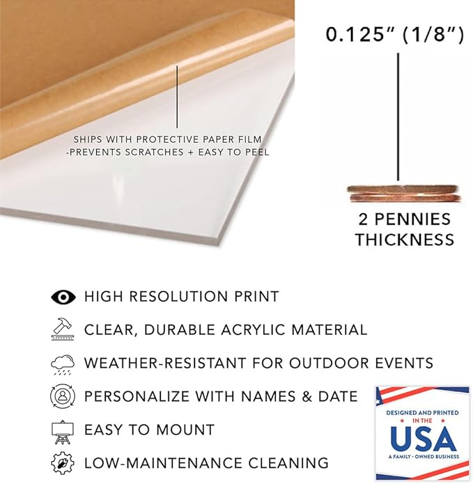 Andaz Press Custom Large Wedding Acrylic Sign, 16 x 24 Inches, Geometric Welcome, Personalized Sign, Welcome Sign For Modern Wedding Theme Wedding Decorations