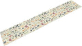 Watercolor Floral Table Runner, Vintage Colorful Floral Natural Style Pattern Decorative Home Restaurant Kitchen Rectangle Table Runner,13in（33cm） W * 60in（152cm） L