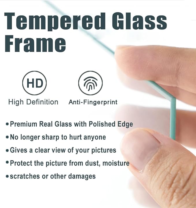 4x6 Picture Frames Set of 4- Rustic Retro Photo Frame with Real Glass Wall Mount and Tabletop Display Family Friends Wedding Gift