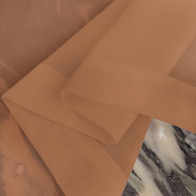 Window Brown Sheer Curtains 60 Inches Width 72 Inches Long 2 Panels Sheer Curtains Clear Curtains Basic Rod Pocket Panel for Home Living Room Bedroom Kids Room Yard Patio Parlor Sliding