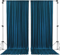 AK TRADING CO. 10 feet x 10 feet Dark Teal IFR Polyester Backdrop Drapes Curtains Panels with Rod Pockets - Wedding Ceremony Party Home Window Decorations