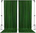 AK TRADING CO. 10 feet x 10 feet Valley Green Polyester Backdrop Drapes Curtains Panels with Rod Pockets - Wedding Ceremony Party Home Window Decorations