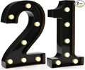 Pooqla 21st Birthday Decorations for Her Him, Light Up Number 21 for Party Table Decorations, 21st Birthday Gift for Women Men, Backdrop Wall Decor for 21st Wedding Anniversary Decoration
