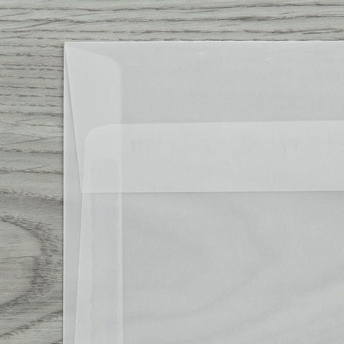 LUXPaper Square Invitation Envelopes | Peel & Press | 6 1/2" x 6 1/2" | Clear Translucent | 30lb. Text | 50 Qty