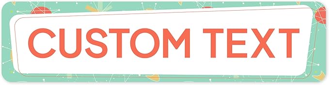 Custom Sign, Custom Street Sign, 11 Font Colors, 13 Font Styles, 4 Hole Options, 22 Sizes, 12x48 Inches, Rust Free DiBound, Fade Resistant, Made in USA by My Sign Center (Mid-Century Modern 2)