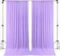 AK TRADING CO. 10 feet x 10 feet Polyester Backdrop Drapes Curtains Panels with Rod Pockets - Wedding Ceremony Party Home Window Decorations - Lavender