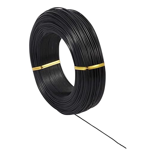 Fashewelry 459 Feet 17 Gauge Aluminum Wire Black Bendable Metal Craft Wire for Beading Jewelry Craft Making (1.2mm)