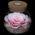 Preserved Real Roses with Colorful Mood Light Wishing Bottle, Eternal Rose，Never Withered Flowers, for Bedroom Party Table Decor, Christmas Decorations, a Gifts for Women 1pcs Pink