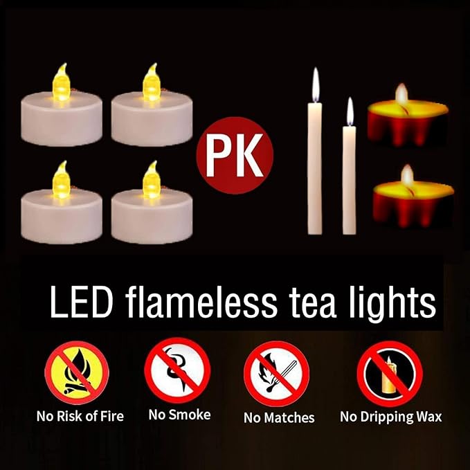 Nancia 150PACK Flameless LED Tea Lights, Warm Yellow, 200 Hours Battery-Powered, Ideal for Party, Wedding, Birthday, Home Decoration