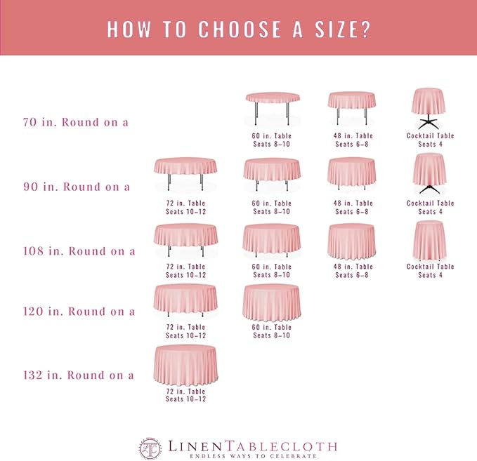 LTC LINENS 10 Pack 120 Inch Round Tablecloth Orange - Bulk for 60 Inch Round Table Floor Length - Washable, Wrinkle Resistant Polyester Fabric Cloth for Parties