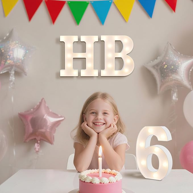 LED Marquee Light Up Letters Sign - Lighted Letters Alphabet for Birthday, Graduation, Bar Wall & Table Party Decor, Wedding Anniversary and Christmas Decorations, Letter S