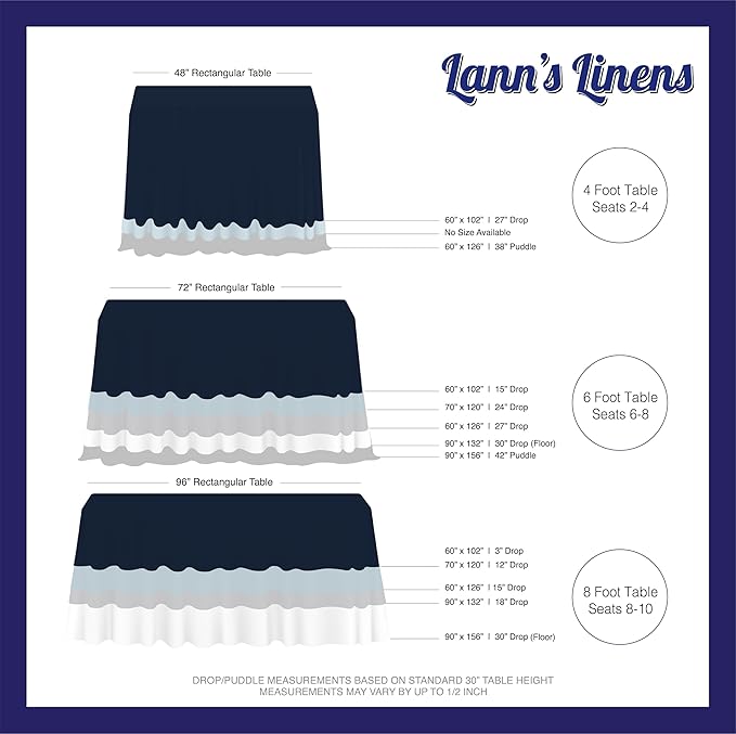 Lann's Linens - 10 Premium 60" x 102" Tablecloths for Wedding/Banquet/Restaurant - Rectangular Polyester Fabric Table Cloths - Silver