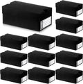 12 Sets Mini Shoe Gifts Boxes for Party Favors 6.1 x 3.9 x 2.5 Inches Sports Mini Sneaker Box with Editable Label for Candies Cookies Snacks(Black,6.1 x 3.9 x 2.5 Inches)