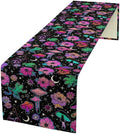 Gothic Star Moon Colorful Table Runner for Kitchen Living Room Home Party Boho Floral Table Runner 13x36 Inch