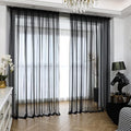 Window Black Sheer Curtains 48 Inches Width 63 Inches Long 2 Panels Sheer Curtain Clear Curtains Basic Rod Pocket Panel for Home Living Room Bedroom Kids Room Yard Patio Parlor Sliding
