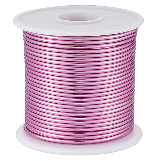12 Gauge Pink Aluminum Craft Wire (105FT) - Anodized for Jewelry Making, Beading Floral, Plant Gardening, Sculpting & Modeling Craft Wire(Pink #13, 2mm)