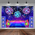 Disco Backdrop 7 x 5 ft Retro Glow Party 70s 80s 90s Theme Stage Dance Background Disco Party Decoration Disco Ball Banner Dance PartyBackdrop for Birthday Party Prom Portrait Photo Props,Multi2