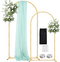 Wedding Arch Backdrop Stand 7.2FT, 6FT Set of 2, Gold Metal Balloon Arch kit Stand for Gender Reveal Ceremony Birthday Anniversary Bridal Graduation Party Event Decoration