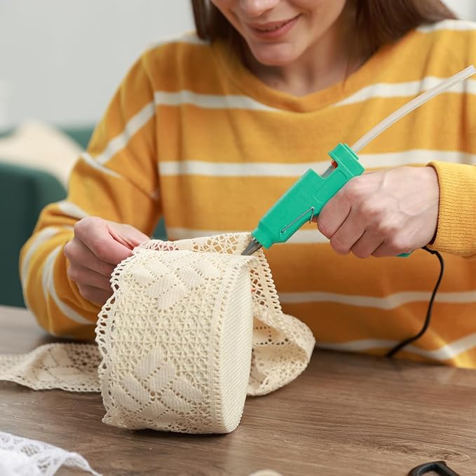 HARFINGTON 10pcs Hot Glue Sticks 0.43" Dia x 7.87" Long EVA Mini Hot Melt Adhesive Glue Stick for Hot Melt Gun Wood Plastic Glass Flowers Fabrics Foam, Pink