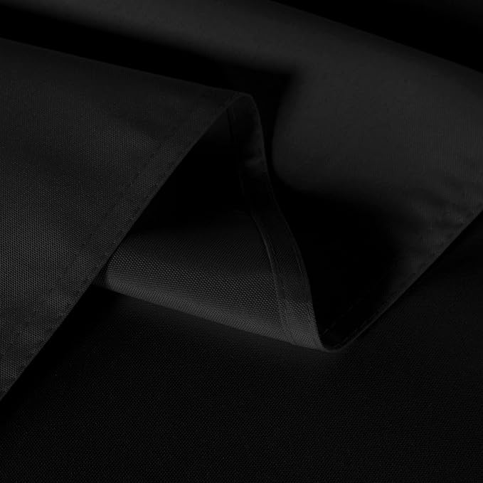 sancua 2 Pack Black Tablecloth 60 x 102 Inch, Rectangle 6 Feet Table Cloth - Stain and Wrinkle Resistant Washable Polyester Table Cover for Dining Tables, Buffet Parties and Camping