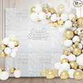 12PCS White Shimmer Wall Backdrop, Square Sequin Photo Backdrops Panel, Glitter Wall Background for Birthdays, Weddings, Graduation, Engagements, Disco Bachelorette Party Decoration (3FTx4FT)