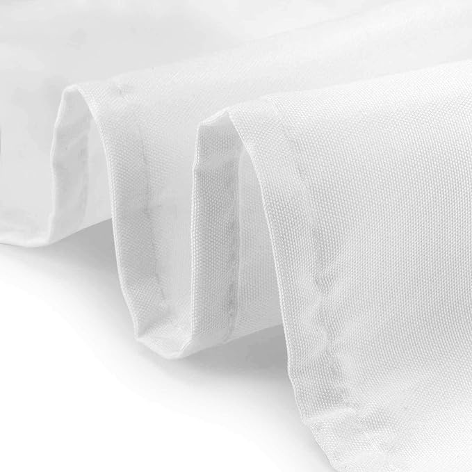 Lann's Linens - 10 Premium 90" x 132" Tablecloths for Wedding/Banquet/Restaurant - Rectangular Polyester Fabric Table Cloths - White