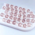 50 PCS 10mm Crystal Glass Beads Round Multiple Faceted Loose Spacer Glass Beads for DIY Handcrafte Bracelet Necklace Earring Jewelry Making(Pink)