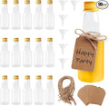 96 Pcs Mini Liquor Bottles Set, 30 Pcs 2oz Plastic Alcohol Bottles with Gold Cap, 30pcs Kraft Tags and 6pcs Funnels with 30pcs Ropes, Miniature Bottle Bulk for Wedding Birthday Christmas Party Favor