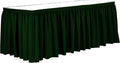 Ultimate Textile Pleat Polyester Fabric Table Skirt - Machine Washable Flame Resistant with Clips for Events, Weddings & Trade Shows, Cut & Sewn in Paterson, NJ - Hunter, 21' Shirred Pleat