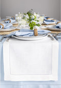 Solino Home Linen Table Runner 90 Inches Long - Classic Hemstitch 100% Pure Linen White Dining Table Runner 14 x 90 Inch for Fall, Autumn, Halloween, Thanksgiving, Holiday