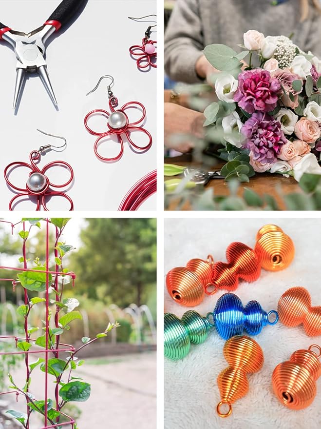 Mandala Crafts 22 Gauge Anodized Aluminum Craft Wire for Jewelry Making - 100 FT Colored Flexible Lime Green Wire - Bendable for Bonsai Armature Crafting Sculpting