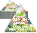 KETABAO – 10" Personalized Car and Refrigerator Triangle Photo Magnets - Create Customized Photo Magnets for The Office and Kitchen