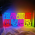 Game Room Neon Sign,Game Over Dimmable LED Light Signs for Wall Art Decor,Gamer Backdrop for Bedroom Club Party Man Cave,Gaming Gift for Boys Teen Men USB Powered（15.4"*7.9"）