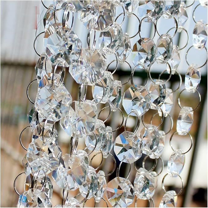 16 Feet Crystal Acrylic Gems Bead Garland Strands Manzanita Crystals Tree Garlands Christmas Decoration