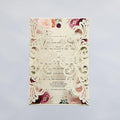25PCS Pearl Ivory Laser Cut Wedding Invitations Cards with Envelopes,Blank Inner Sheets,Ribbons for Wedding Bridal Shower Quinceañera Engagement Birthday Invites