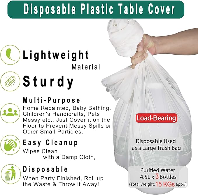 Silver Plastic Tablecloths 2 Pack Dark Gray Disposable Table Covers 54 x 108 Inch Bridal Shower Party Tablecovers PEVA Galaxy Grey Table Cloths for Picnic Birthday Wedding 8 ft Rectangle Table Use