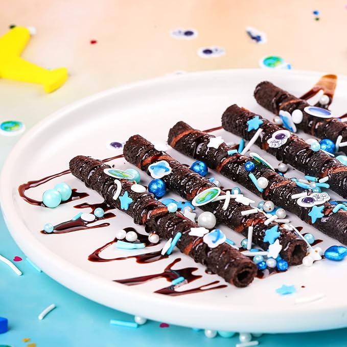 Blue Sprinkles for Cake Decorating 7ounce - Sprinkles for Cupcakes Topper Cookie - Galaxy Sprinkles Mix Cake Decorations for Kid's Birthday Christmas Party