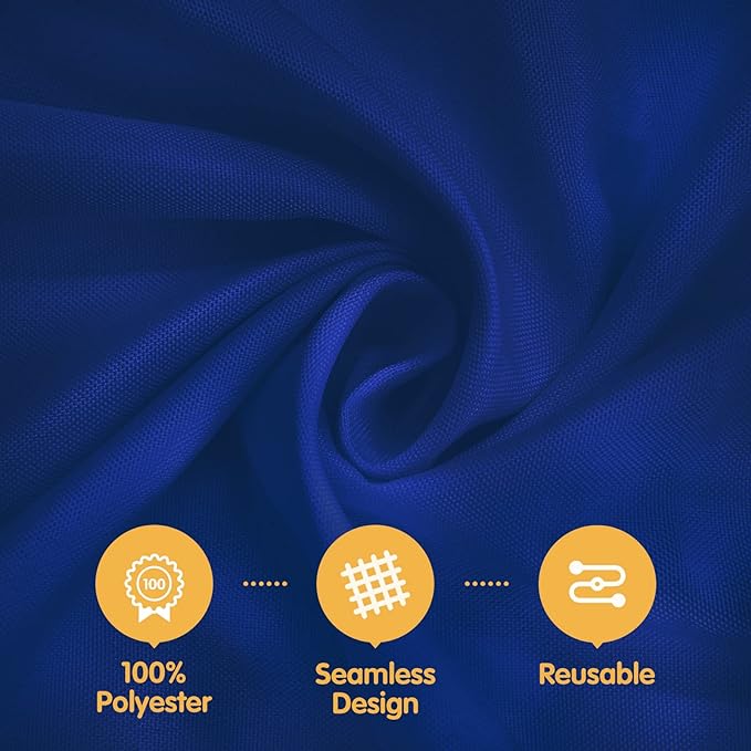 BRILLMAX 6 Pack Navy Blue Round Tablecloths 108 Inch - Circle Bulk Linen Polyester Fabric Washable Table Cloth Cover for Wedding Reception Banquet Birthday Party Buffet Restaurant