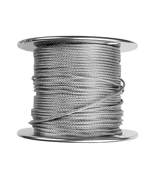 Laureola 1/8" 7x19 Stainless Steel Aircraft Wire Rope 304 Grade (700ft)